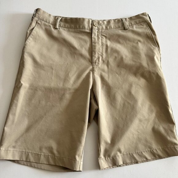 Adidas Men's Khaki 10" Shorts. Size 34. Beige. Polyester - Picture 4 of 9